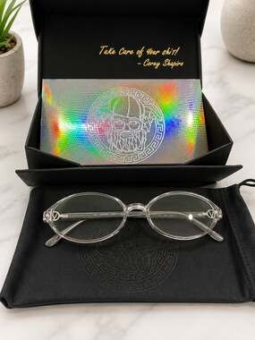 Valentino V5222 351 Clear Oval Indoor Sunglasses Made in Italy  Vintage Frames